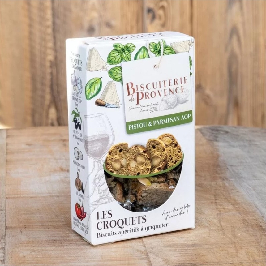 Provenzalische Weincracker Pesto & Parmesan AOP, Biscuiterie de Provence, 90 g
